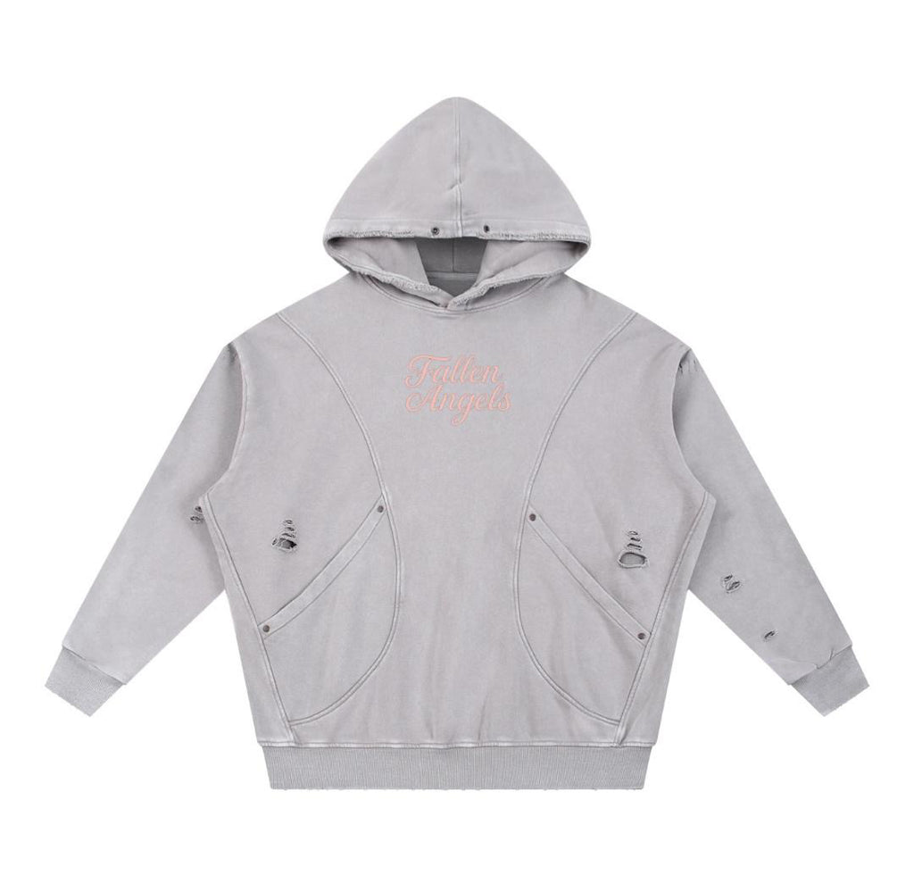Distressed Snow Washed Hoodie
