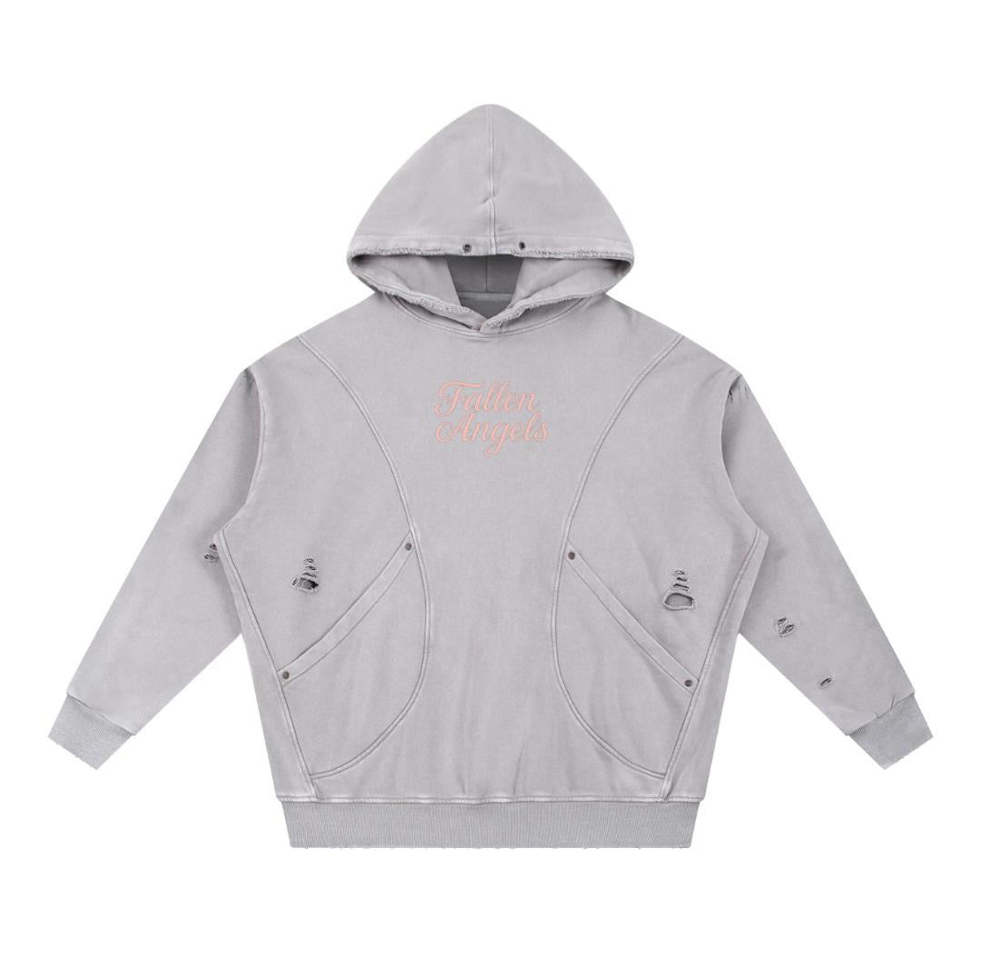 Distressed Snow Washed Hoodie