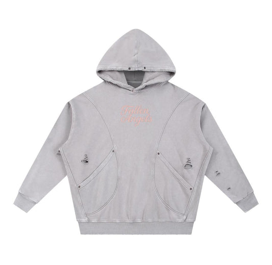 Distressed Snow Washed Hoodie
